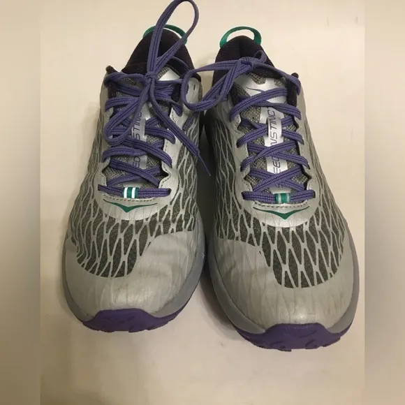 HOKA ONE ONE Speed Instinct Grey/Corsican Blue Trail Running Shoes