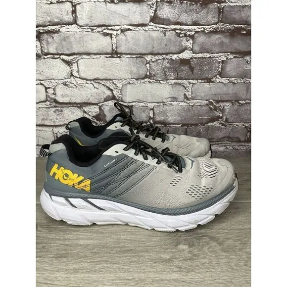 Hoka One One Clifton 6 Gray Running Shoes 1102872 LLRC Men’s 12.5 2E US/47 1/3EU