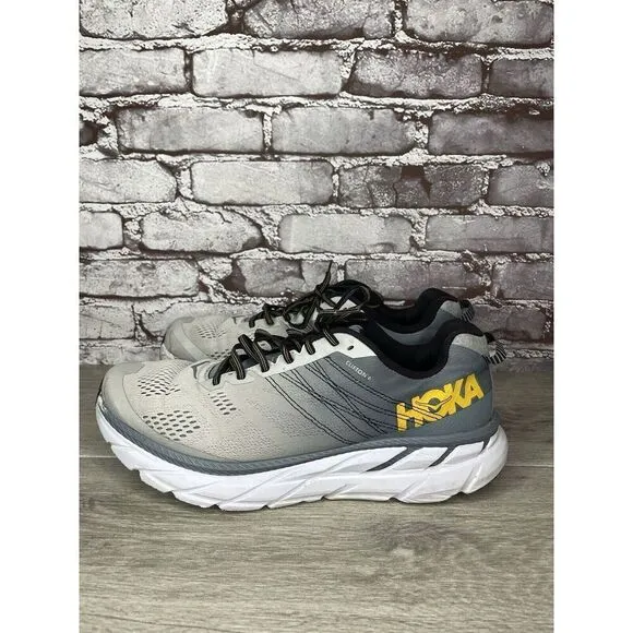Hoka One One Clifton 6 Gray Running Shoes 1102872 LLRC Men’s 12.5 2E US/47 1/3EU