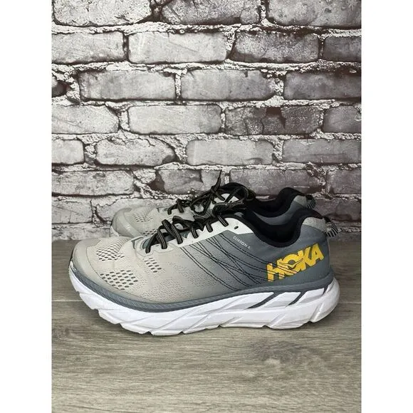 Hoka One One Clifton 6 Gray Running Shoes 1102872 LLRC Men’s 12.5 2E US/47 1/3EU