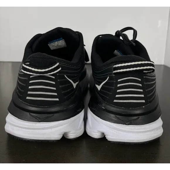 Hoka Shoes Bondi 7 Sneakers 1110518 Black Running Shoes Men's 9.5 Good