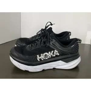 Hoka Shoes Bondi 7 Sneakers 1110518 Black Running Shoes Men's 9.5 Good