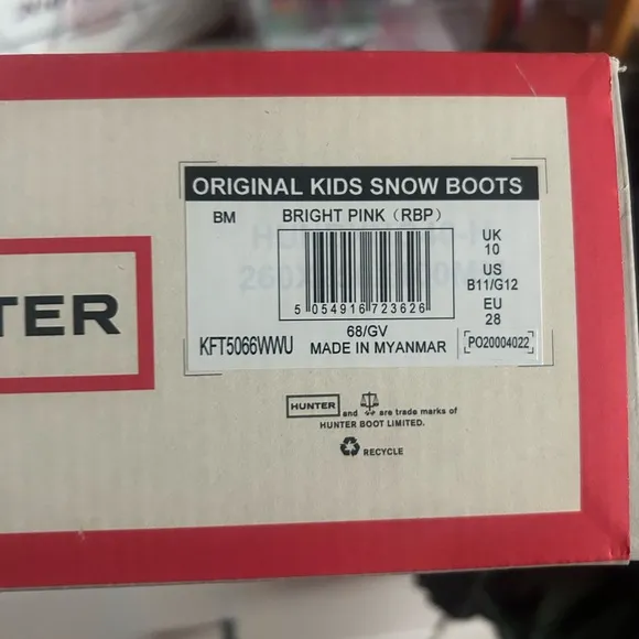 Hunter Kids Pink Boots