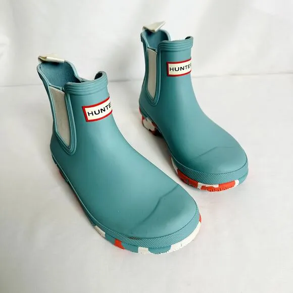 Hunter Original Chelsea Color Splash Ankle Boot Waterproof Rain Boots Sz US 5