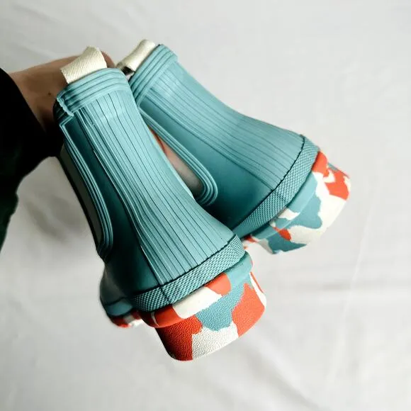 Hunter Original Chelsea Color Splash Ankle Boot Waterproof Rain Boots Sz US 5