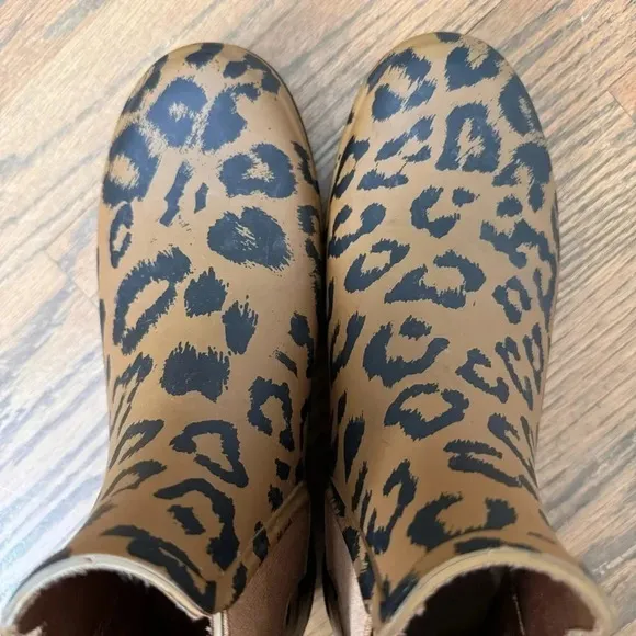Hunter Original Refined Chelsea Hybrid Leopard Limited Edition Mini Boots size 7