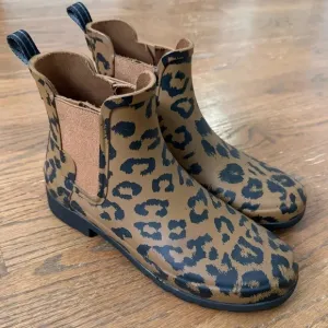 Hunter Original Refined Chelsea Hybrid Leopard Limited Edition Mini Boots size 7