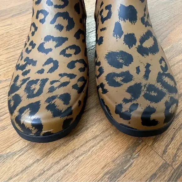 Hunter Original Refined Chelsea Hybrid Leopard Limited Edition Mini Boots size 7