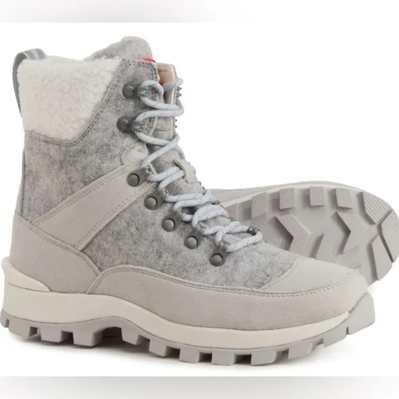 Hunter Women’s Felt Commando Boots Size 7/Euro/38 Frosted Grey