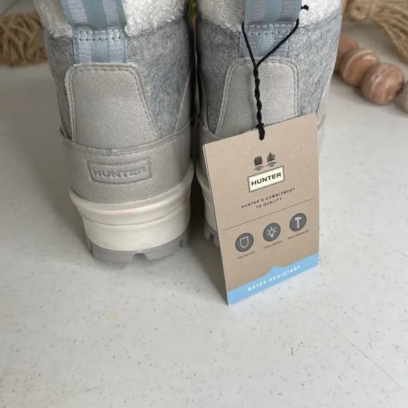 Hunter Women’s Felt Commando Boots Size 7/Euro/38 Frosted Grey