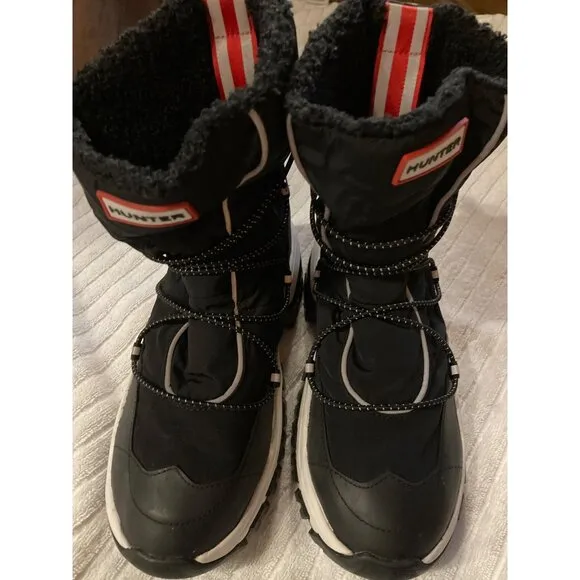 Hunter Women's Insulated Sherpa Rain &amp; Snow Boots - Black Size 6 US New With Tag