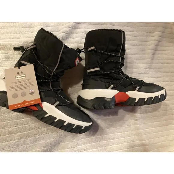 Hunter Women's Insulated Sherpa Rain &amp; Snow Boots - Black Size 6 US New With Tag