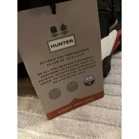 Hunter Women's Insulated Sherpa Rain &amp; Snow Boots - Black Size 6 US New With Tag