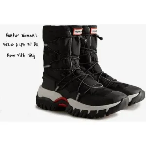Hunter Women's Insulated Sherpa Rain &amp; Snow Boots - Black Size 6 US New With Tag