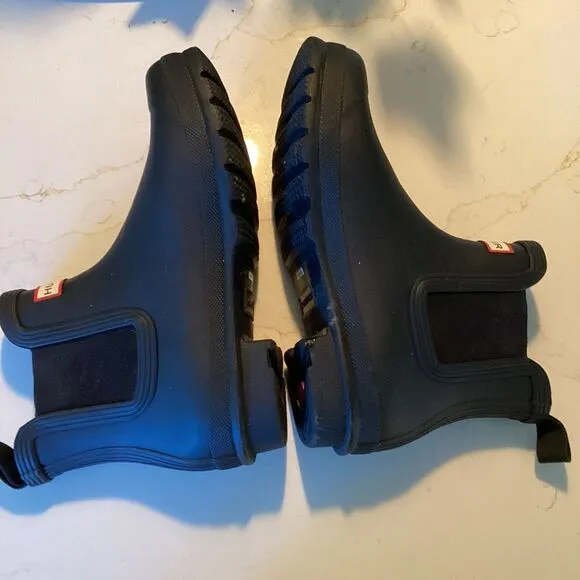 Hunter Women’s Original Chelsea Black Boots Sz 8 Insulated Rubber