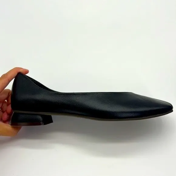 Hush Puppies - Black Leather Square Heel Comfort Premium Shoes Size 6.5