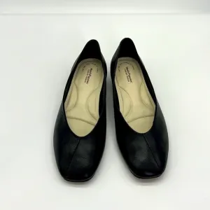 Hush Puppies - Black Leather Square Heel Comfort Premium Shoes Size 6.5