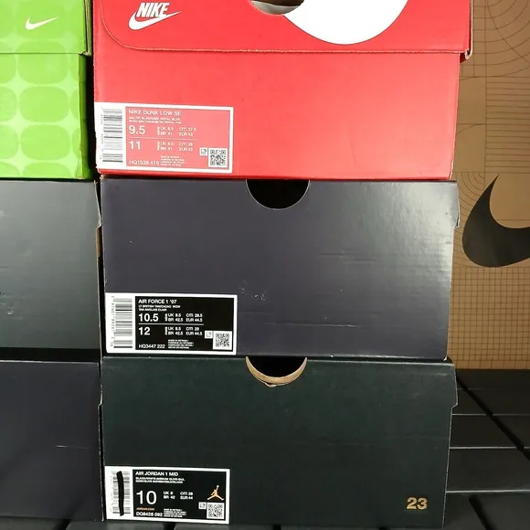 Hype Beast Sneaker Box! Nike Jordan! Get one pair-all retail $125  Read Desc. NA