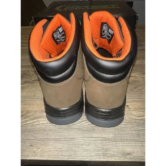 Hytest DA 6&quot; Knox WP ST EH Brown Steel Toe Boots. Size 12W. Waterproof. NWT.