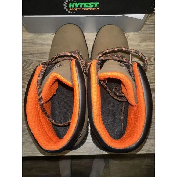 Hytest DA 6&quot; Knox WP ST EH Brown Steel Toe Boots. Size 12W. Waterproof. NWT.