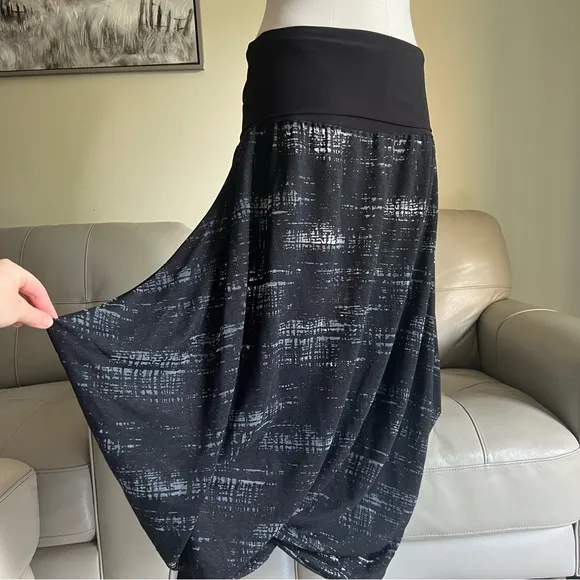 Igor by Igor Dobranic Black Burnout Dress Skirt Mauro Sz L Midi Stretch Croatia