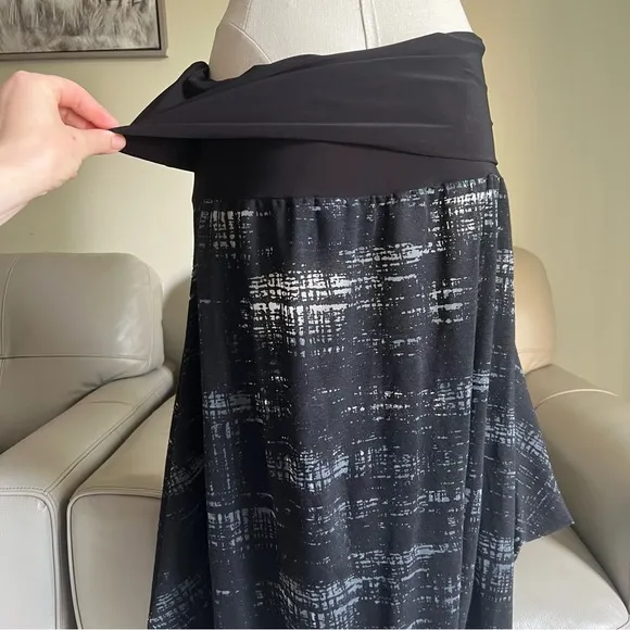 Igor by Igor Dobranic Black Burnout Dress Skirt Mauro Sz L Midi Stretch Croatia