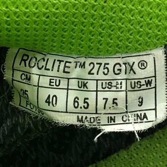 INOV8 Unisex Size 7.5M 9W Roclite 275 GTX GoreTex Grey Trail Running TR Shoes