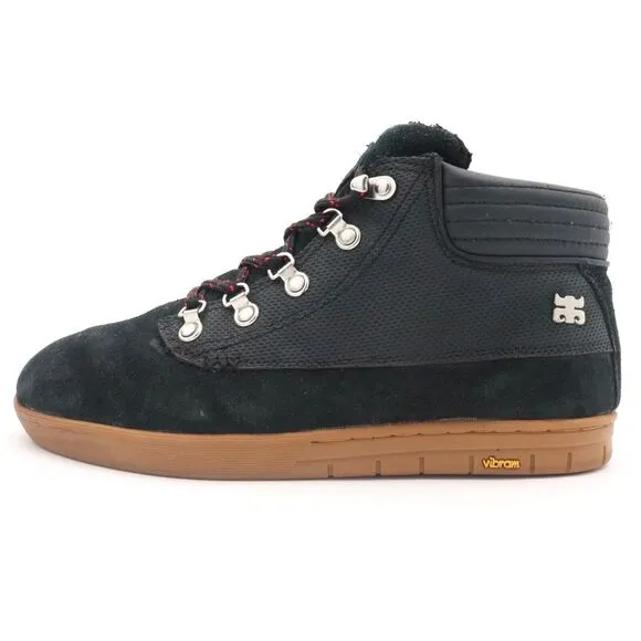 IPATH Mens Trenchtown Size 8.5 US Black Gum Shearling Lined Vibram Casusal Shoes