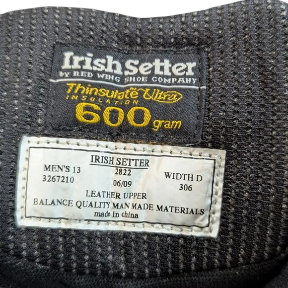 Irish Setter by Red Wing | Men's Hunting Boots | 2822 Trail Phantom | Size 13 D