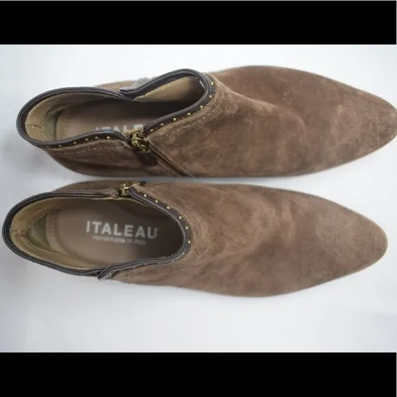 ITALEAU Miralda Waterproof Suede Ankle Bootie Size 38