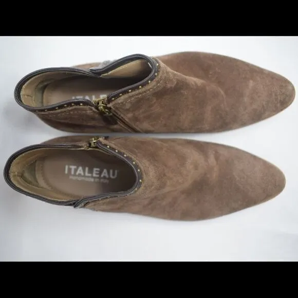ITALEAU Miralda Waterproof Suede Ankle Bootie Size 38