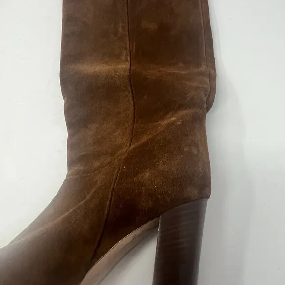 J. Crew heeled brown suede boots tall knee high 7