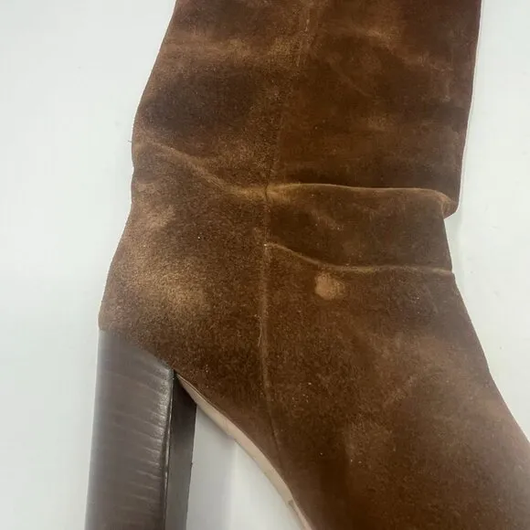 J. Crew heeled brown suede boots tall knee high 7
