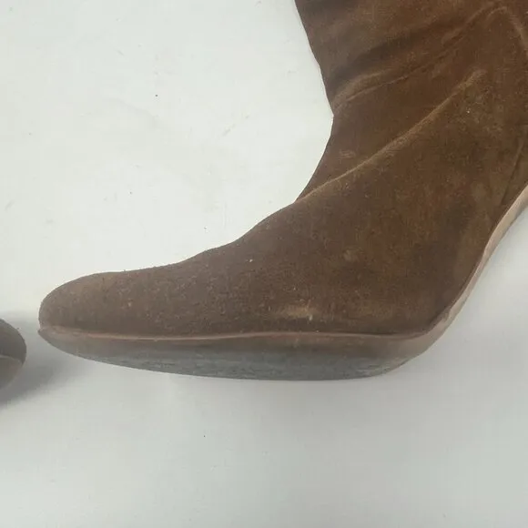 J. Crew heeled brown suede boots tall knee high 7