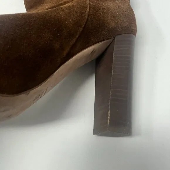 J. Crew heeled brown suede boots tall knee high 7