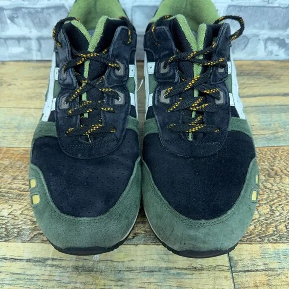 J. Crew x Asics Gel‎ Lyte 3/ US 11/ Green, Black, Yellow/ H53BK 9001