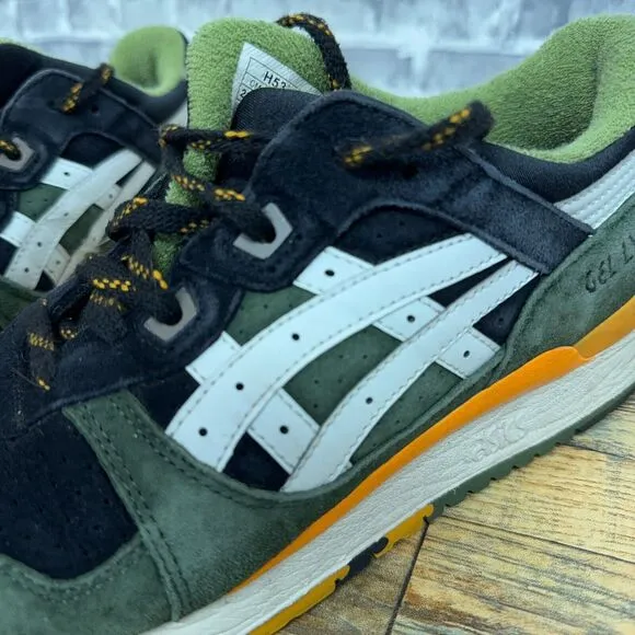 J. Crew x Asics Gel‎ Lyte 3/ US 11/ Green, Black, Yellow/ H53BK 9001