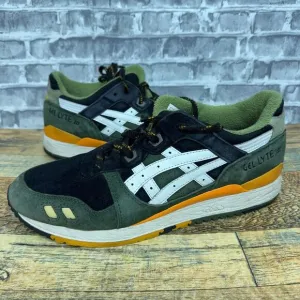 J. Crew x Asics Gel‎ Lyte 3/ US 11/ Green, Black, Yellow/ H53BK 9001