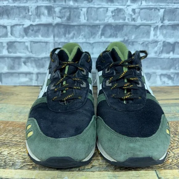 J. Crew x Asics Gel‎ Lyte 3/ US 11/ Green, Black, Yellow/ H53BK 9001