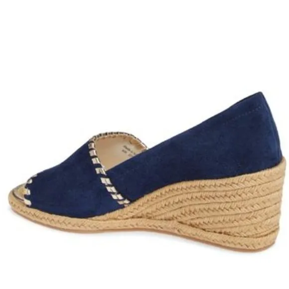 JACK ROGERS Navy Espadrille Wedge Shoes