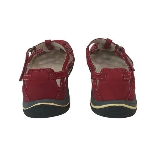 Jambu All Terra Design Red Cutout Mary Janes Shoes Comfort Size 7.5 Women's