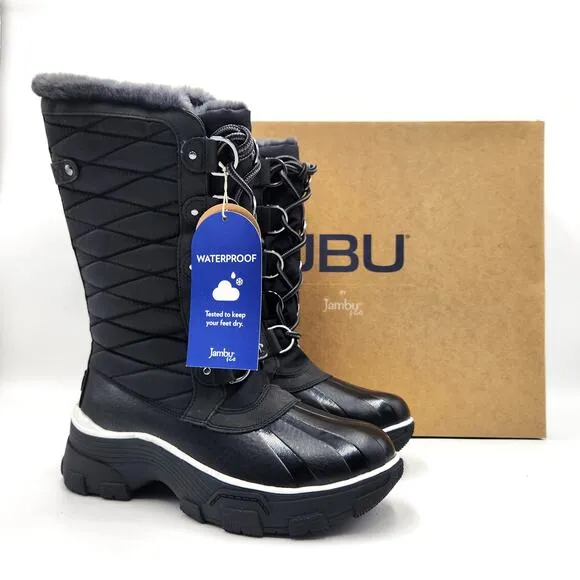 JBU by Jambu Women Black Water Resistant Lorina Chilly Winter Boots Size US 6M