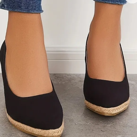 J.CREW canvas espadrille wedges