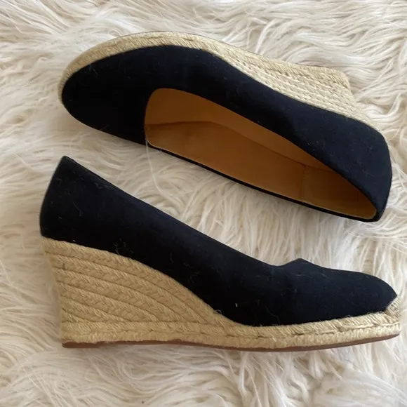 J.CREW canvas espadrille wedges