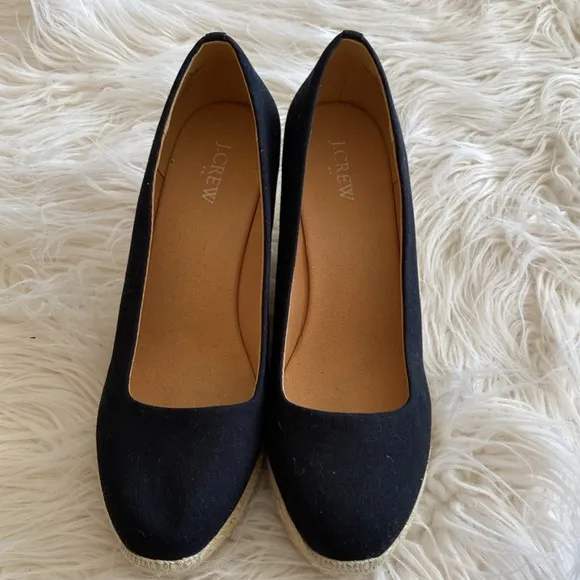 J.CREW canvas espadrille wedges
