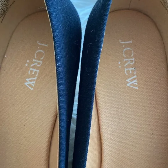 J.CREW canvas espadrille wedges