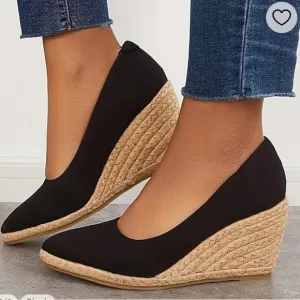 J.CREW canvas espadrille wedges