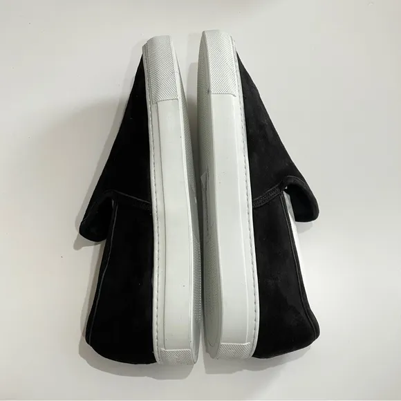 JENNI KAYNE suede lounger slider Sneakers flats solid black slip on shoes Sz 40