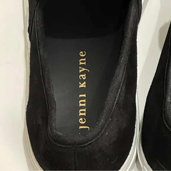 JENNI KAYNE suede lounger slider Sneakers flats solid black slip on shoes Sz 40