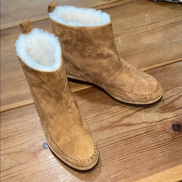 Jenni Kayne Tan Suede Shearling Boots